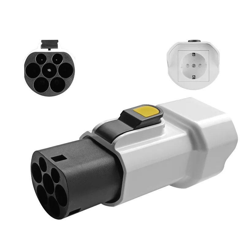 

Type2 Charging Pile Gun Head & Schuko Adapter – EU Regulation Electric Converter for Electric Vehicle
