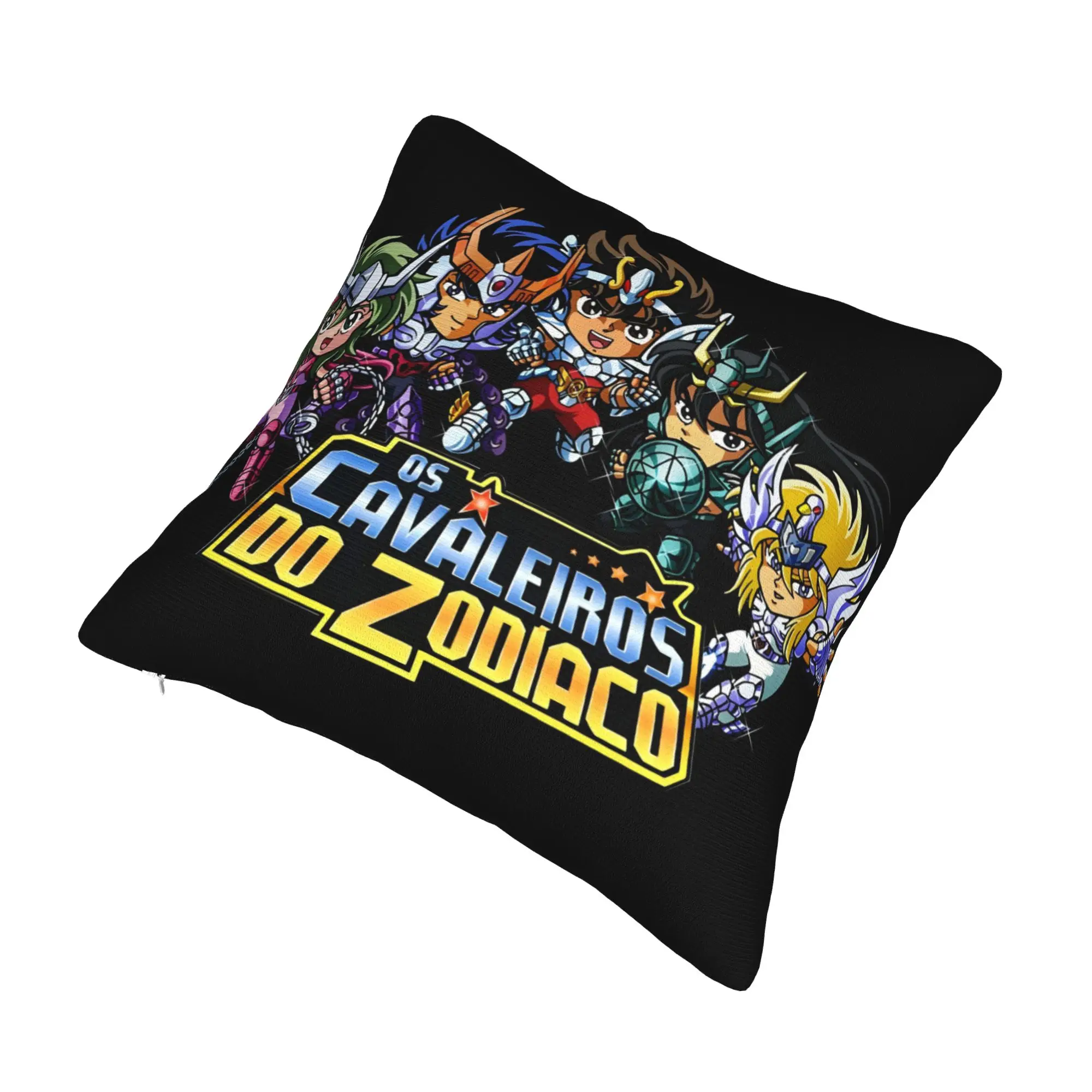 Saint Seiya Knights of The Zodiac  Cushion Cover 45x45cm Anime Manga Cartoon  Velvet Luxury Pillow Case Living Room Decoration