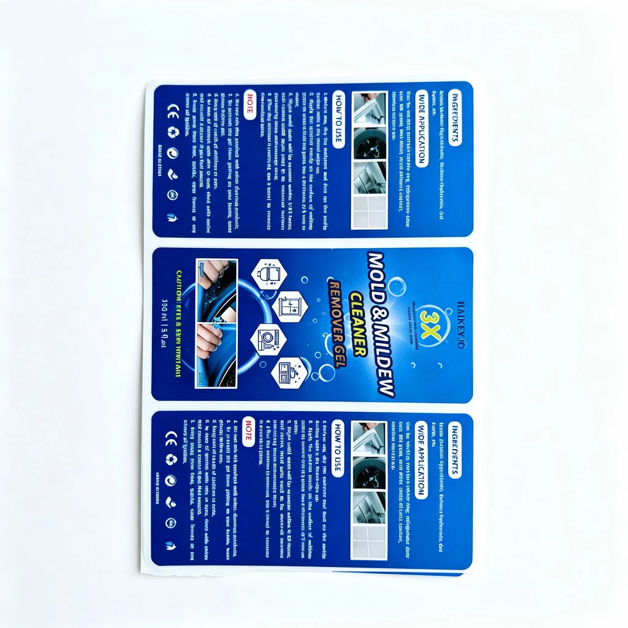 

Customized Front and Back Clearner Bottle Decoration Stickers Waterproof Glossy Colorful Printing Packaging Labels