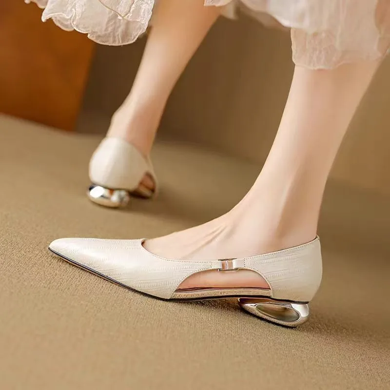 New Summer Classic Solid Color Women's High Heels Fashion Brand Designer Sandals Comfortable Office Women's Pointed Toe Shoes 40 view 4