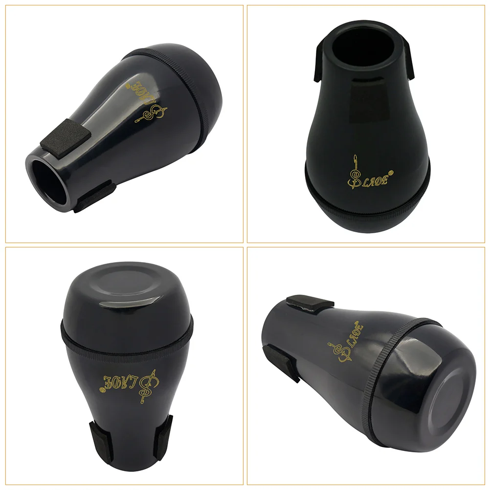 Trombone Mute Quiet Tenor Musical Instrument Black Slide Part Abs Muffler Home Practice