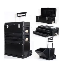 Three-layer separate portable multi-function trolley Portable hardware combination tool cart 3 colors optional ABS+ iron NEW