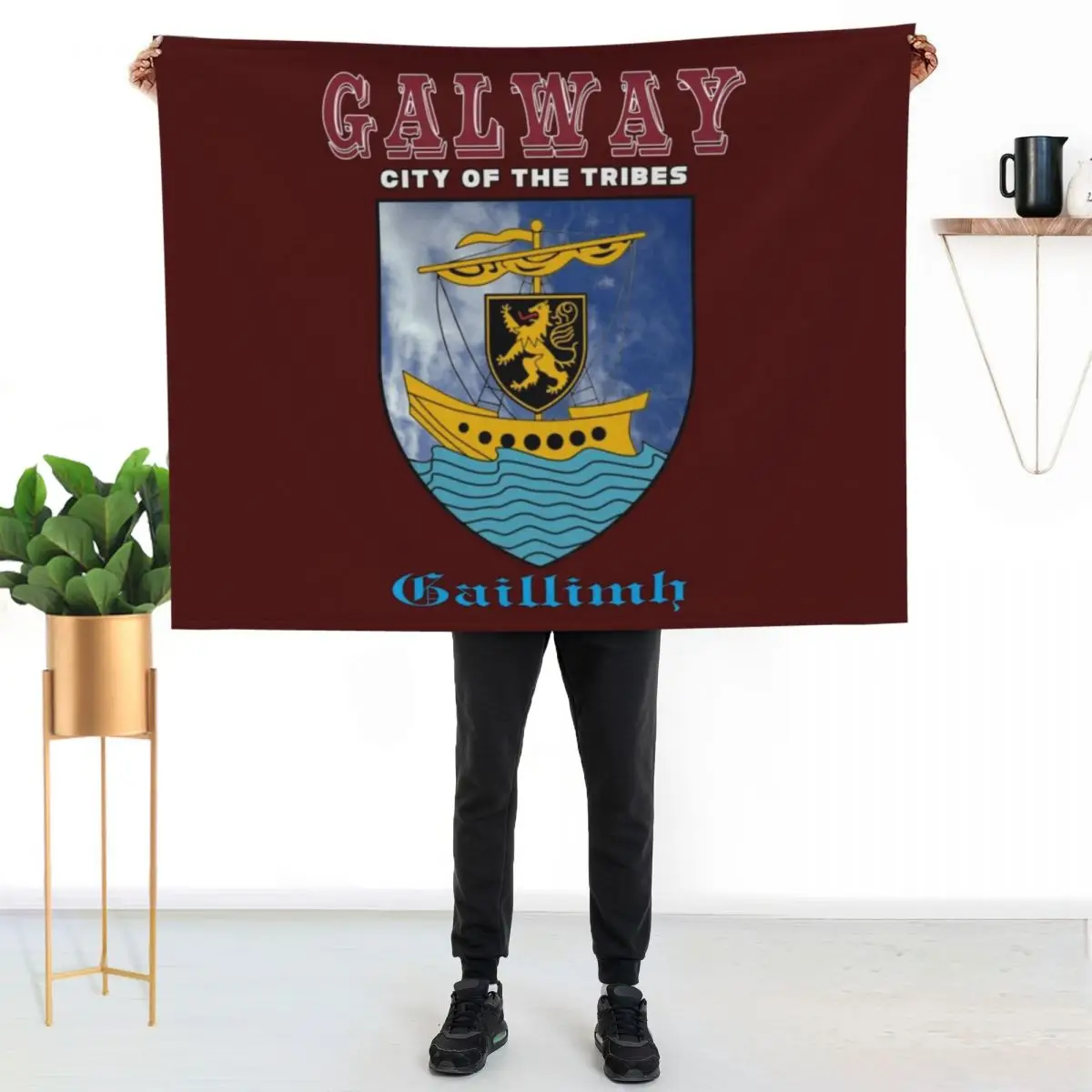 Galway City - City of The Tribes Throw Blanket Loose Moving Cute Plaid wednesday Picnic Comforter Blankets