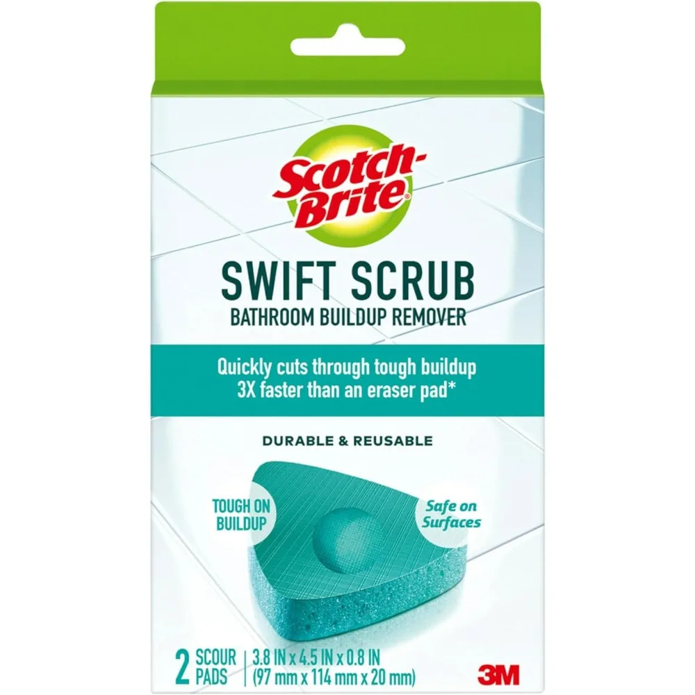 Limpiador de baño scotch-brite swift, quitamanchas de jabón para limpiar el baño, estropajos de baño seguros para azulejos,