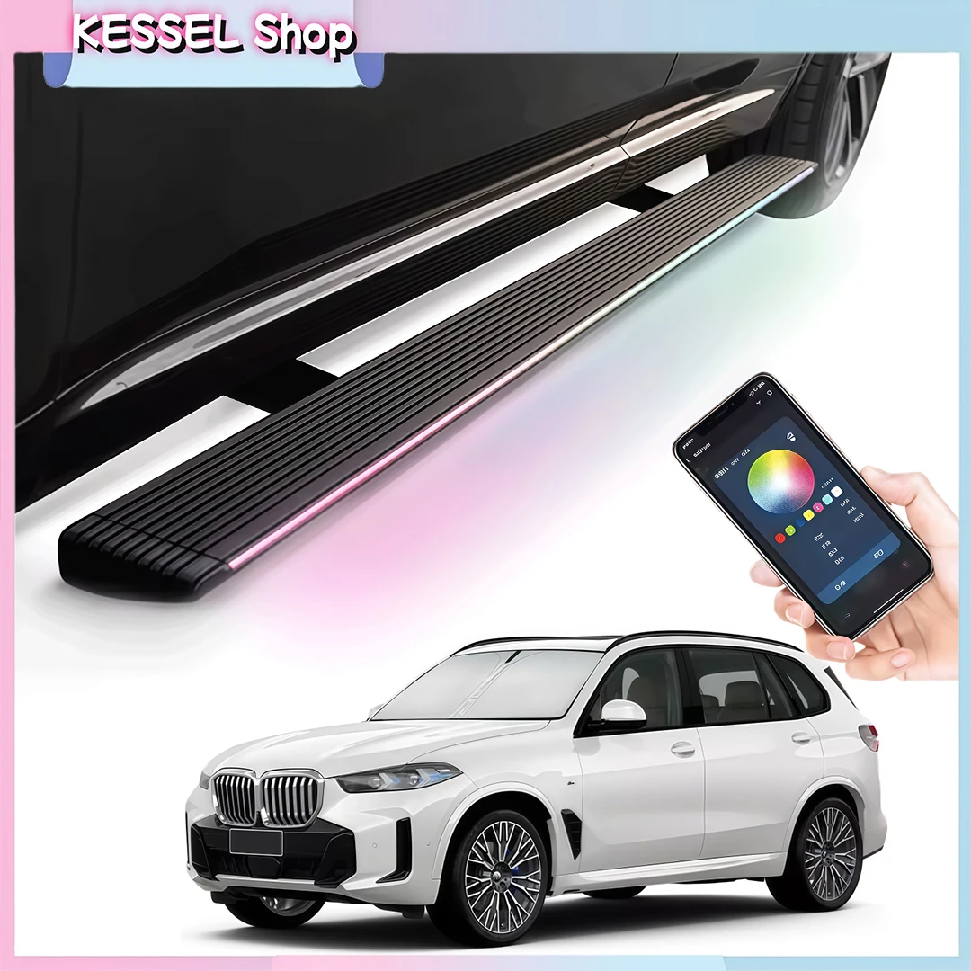 

Deployable Power Side Step with LED Light Electric Running Boards fits for BMW X5 2019-2024 2025 Retractable Truck Steps