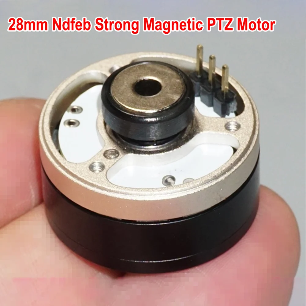 1PC DC 12V Micro 2204 Hollow Shaft 28MM Small Brushless Motor Ndfeb Strong Magnetic BLDC 330KV for Handheld Camera UAV PTZ Motor