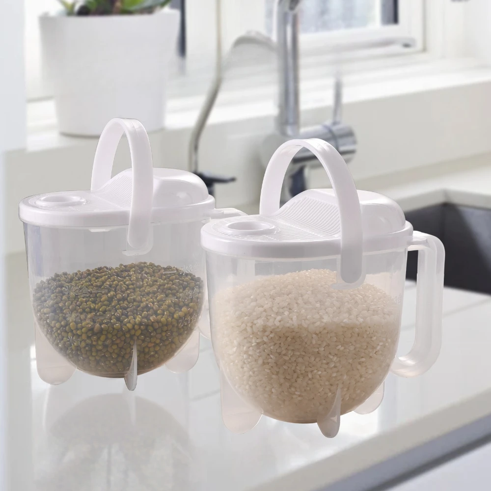 

Корзина-сито для мытья и отжима риса и бобов без рук, для ленивых, с ручкой