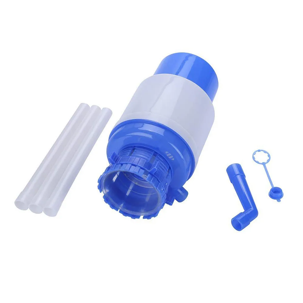 Manual Water Pump Bottle Kettle Manual Distributor Camping Water Dispenser Spigot Blue Water Pump Household Bucket Water Faucet view 5