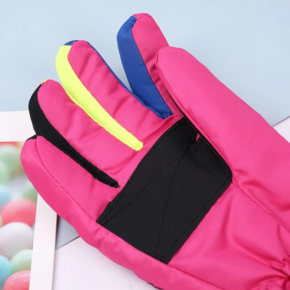 Fashion Non-slip Windproof Children Boys Girls Cute Thick Warm Waterproof Sports Mittens Kids Ski Gloves