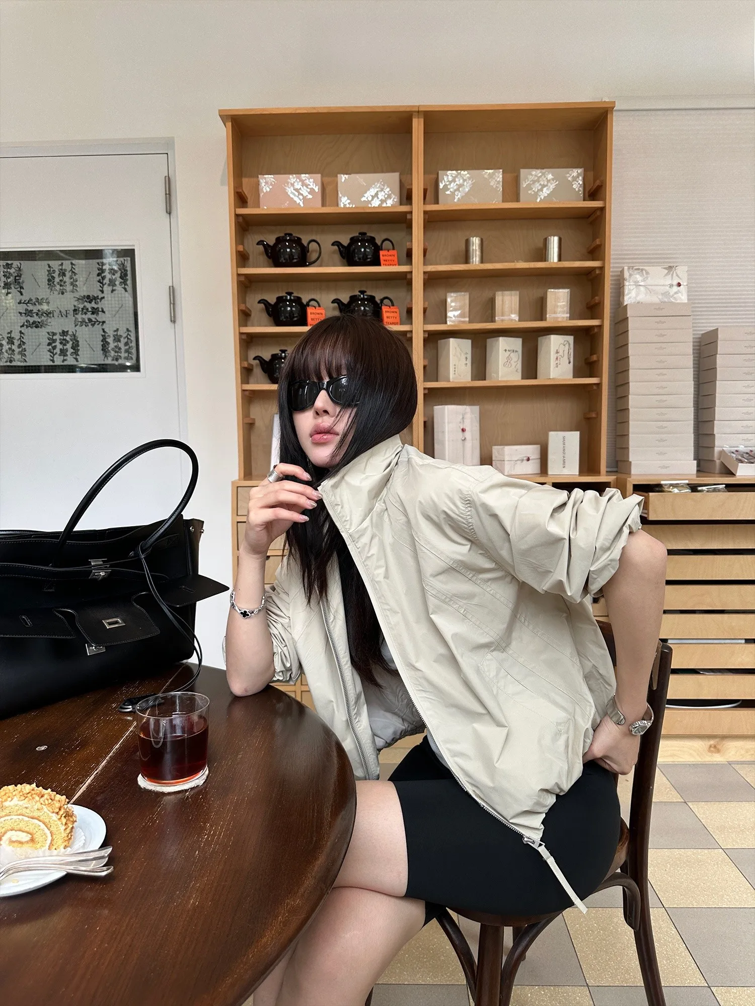 

Женская куртка Falin X в повседневном стиле, легкая, с длинными рукавами, воротником-стойкой, свободного кроя, летняя, тонкая, из полиэфирного волокна