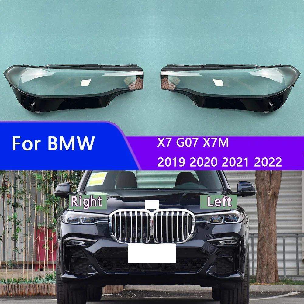 

Headlight Cover For BMW X7 G07 X7M 2019 2020 2021 2022 Transparent Lens Headlamp Shell Replace Original Lampshade Plexiglass