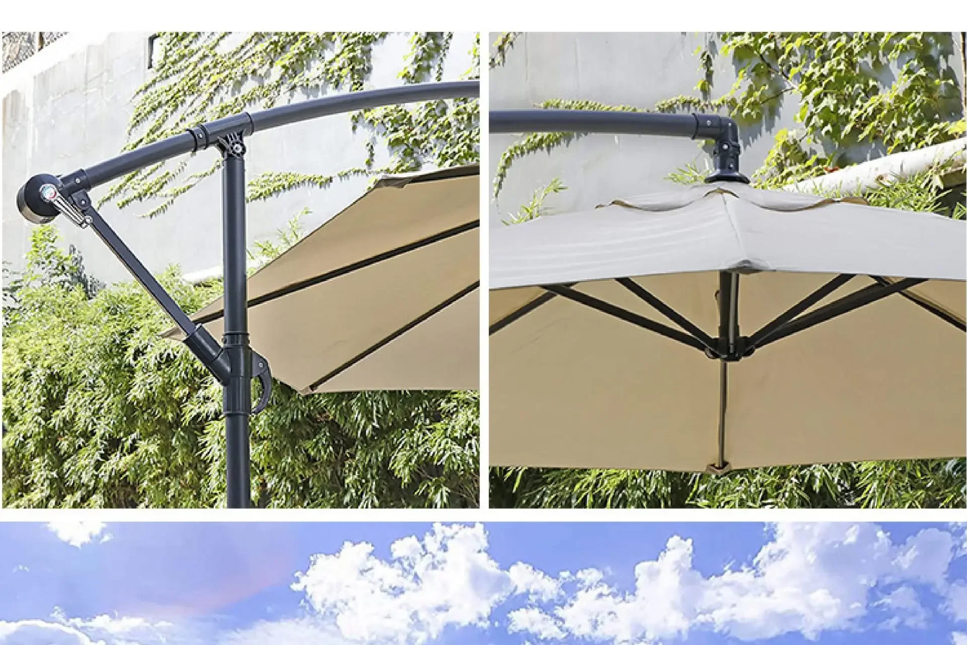 Outdoor umbrella Garden umbrella Leisure balcony Open-air banana Outdoor garden Large shade Sun stall