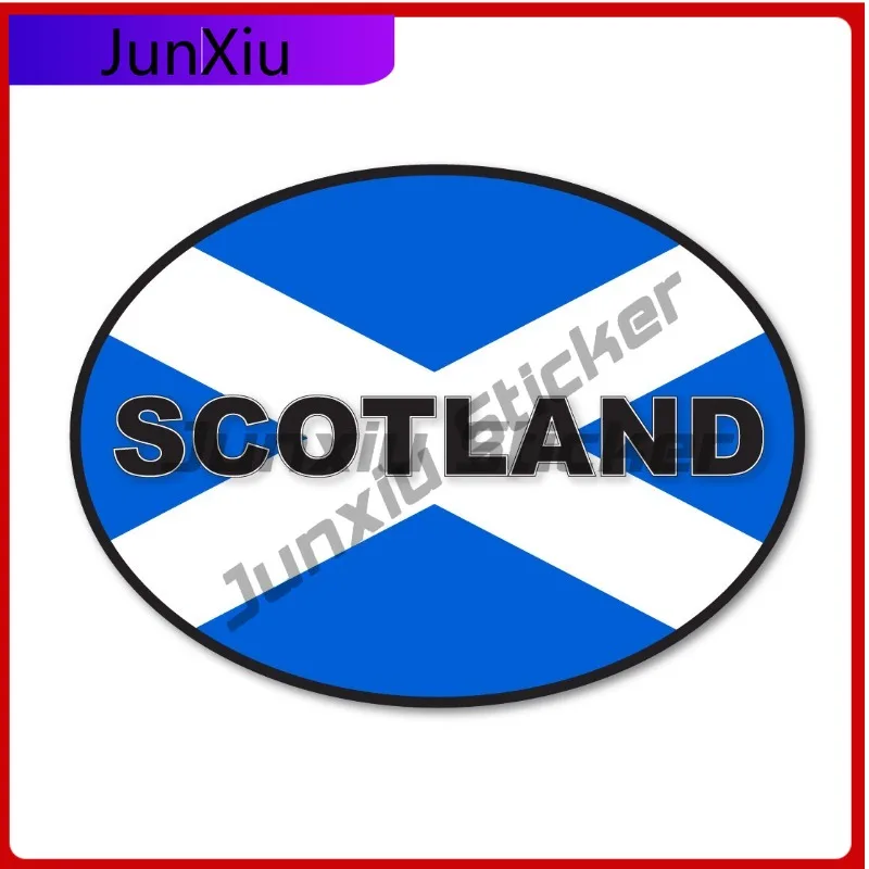 

SCOTTISH OVAL Flag Funny Boat Fade Proof Decal car van decal sticker Funny Car Fade Proof Funny Bumper UV Resistant Car