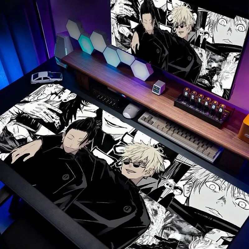 Коврик для мыши в стиле аниме дзюдзюцу кайсен Gojō Satoru, милый нескользящий настольный коврик, игровой коврик для мыши, геймерский коврик для мыши с HD принтом, игровые коврики для клавиатуры
