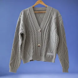Winter Keep Warm lover Sweater Women Solid Casual snake Tops Female Autumn Knitted V-neck Long Sleeve Grey ttpd Cardigans Women