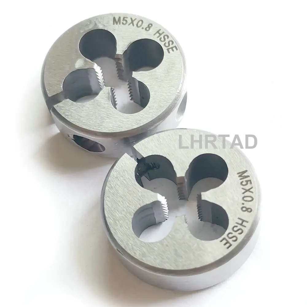 HSS-CO HSSE Adjustable Fine Thread die M5X0.8 Round Thread Split Die M5X0.5 M5X0.35 die M5X1 M5X1.25 M5X0.9 for stainless steel