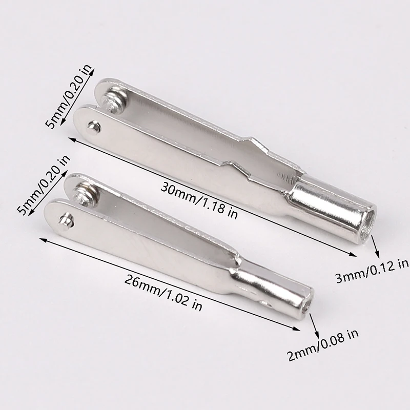 【BS】10 Uds M2/M3 Metal hierro horquilla mandril varilla de tracción conector abrazadera bocina aleación tornillo accesorios Kit para avión modelo de coche
