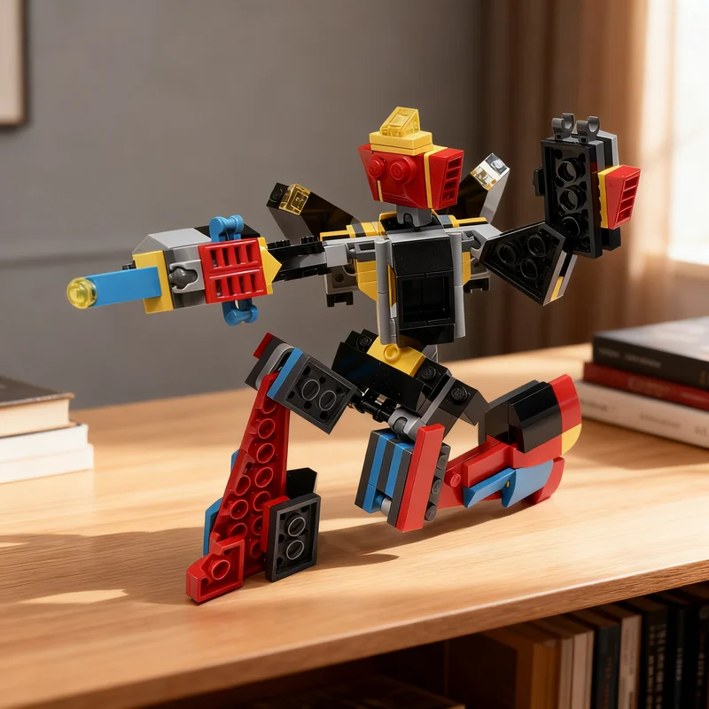 162pcs MOC Transformer Space Hunter Creator Creator 3-in-1 Model Building Blocks Toy Art Education Creative Collection Assemble