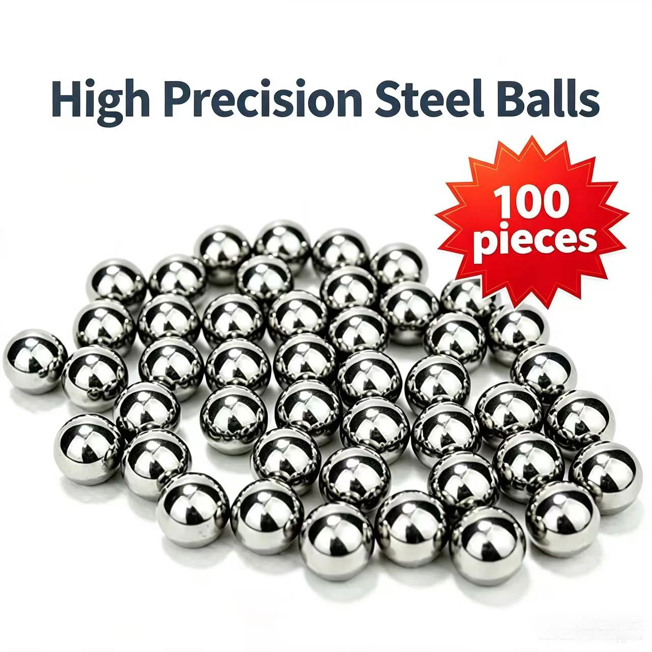 High Precision Steel Balls Solid Metal Bearing Balls Multiple Sizes Available 50/100 Pieces Per Pack