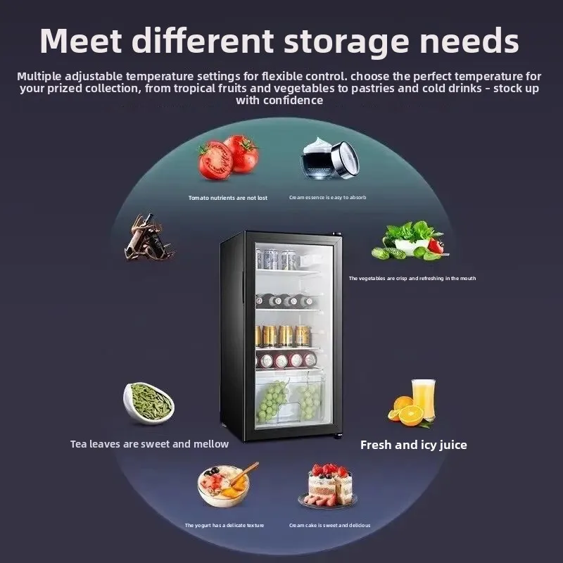 Ice Bar Household Bedroom Small Wine Cabinet Refrigerator Small Rental Apartment Display Cabinet Refrigerator