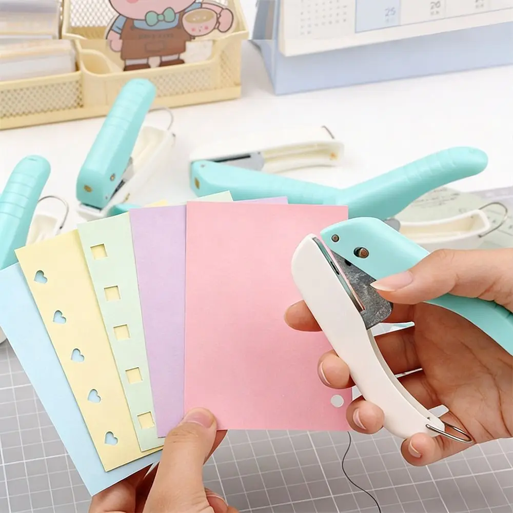 Multi-functional Mini Hand Hole Puncher Plastic DIY Scrapbook Perler Bead Hole Punching Aperture 1.5-6mm Embossing Tool