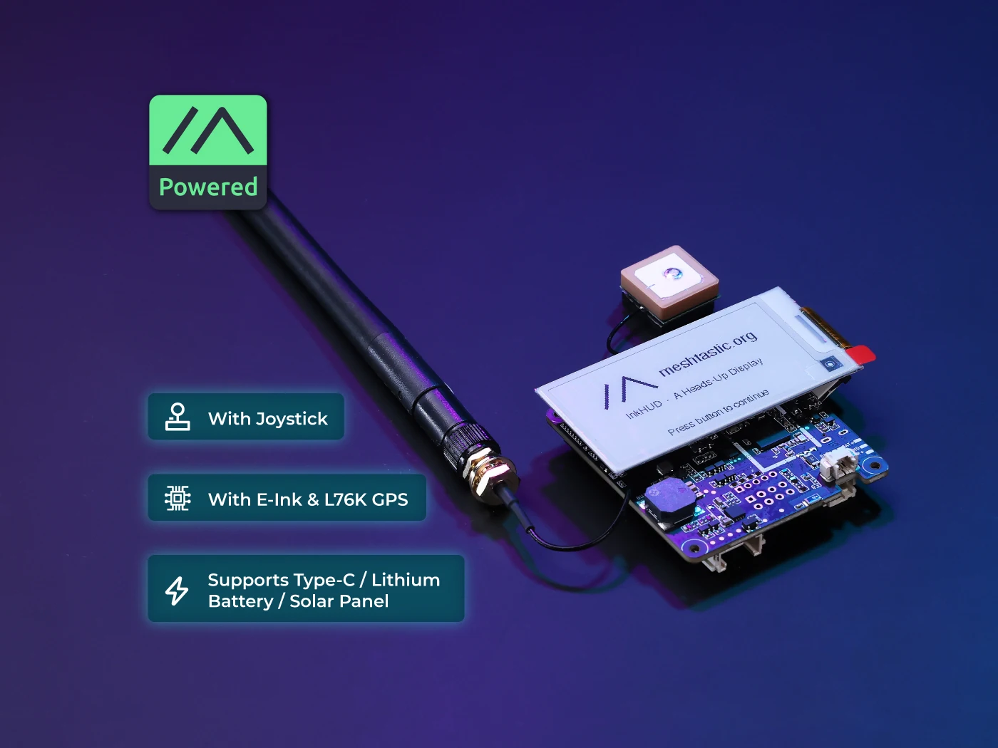 LoRa Meshtastic Node Wio SX1262 Develop Board Kit 868MHz 915MHz nRF52840 L76K GPS Grove With E ink Display low-power 862–930MHz