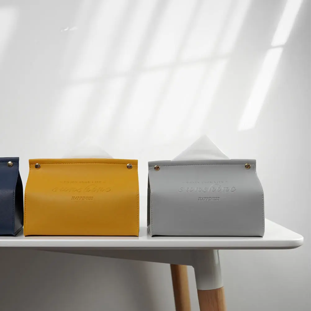 

Household Simple Napkin Holder Creative Tissue Box Home Storage Organizer Paper Towel Container Compact Design Vehicle