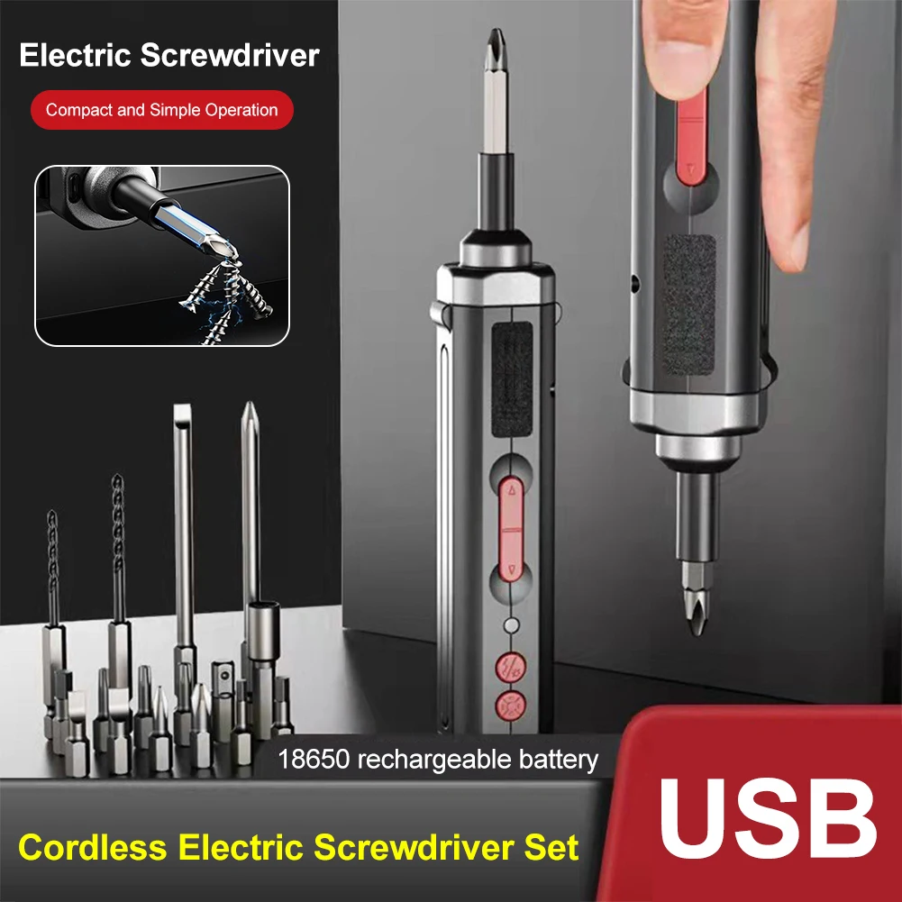 

Wireless Electric Screwdriver Set USB Rechargeable Electric Drill Driver Precision Automatic Home Repair Watch Tool