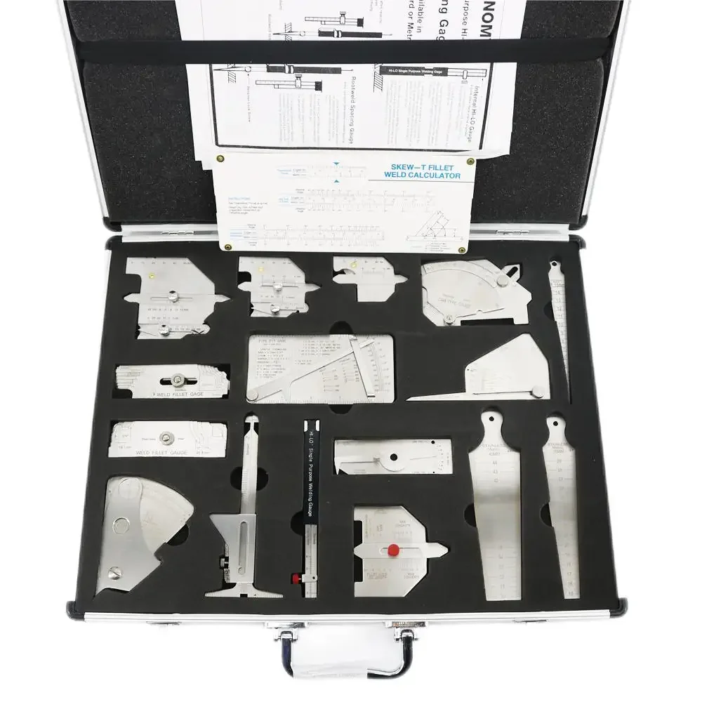 

Welding Gauge Kit 16 Pieces Welding Inspection Gauge Welding Measure Tools Combined Suit