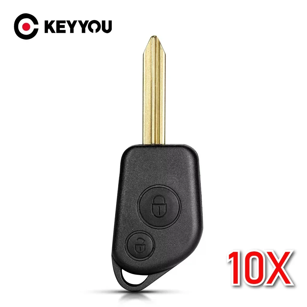 

KEYYOU 10PCS Remote Car Key Shell Case For Citroen Elysee Saxo Xsara Picasso Berlingo C2 C3 for Peugeot 106 206 306 205 405