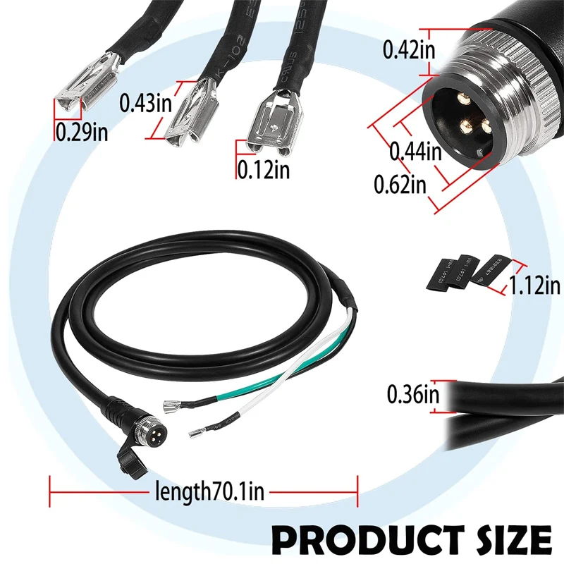 Enchufe de desconexión de alimentación de liberación rápida 1810244, conector impermeable resistente para Talon, Ancho de aguas poco profundas para líneas de 14 a 20