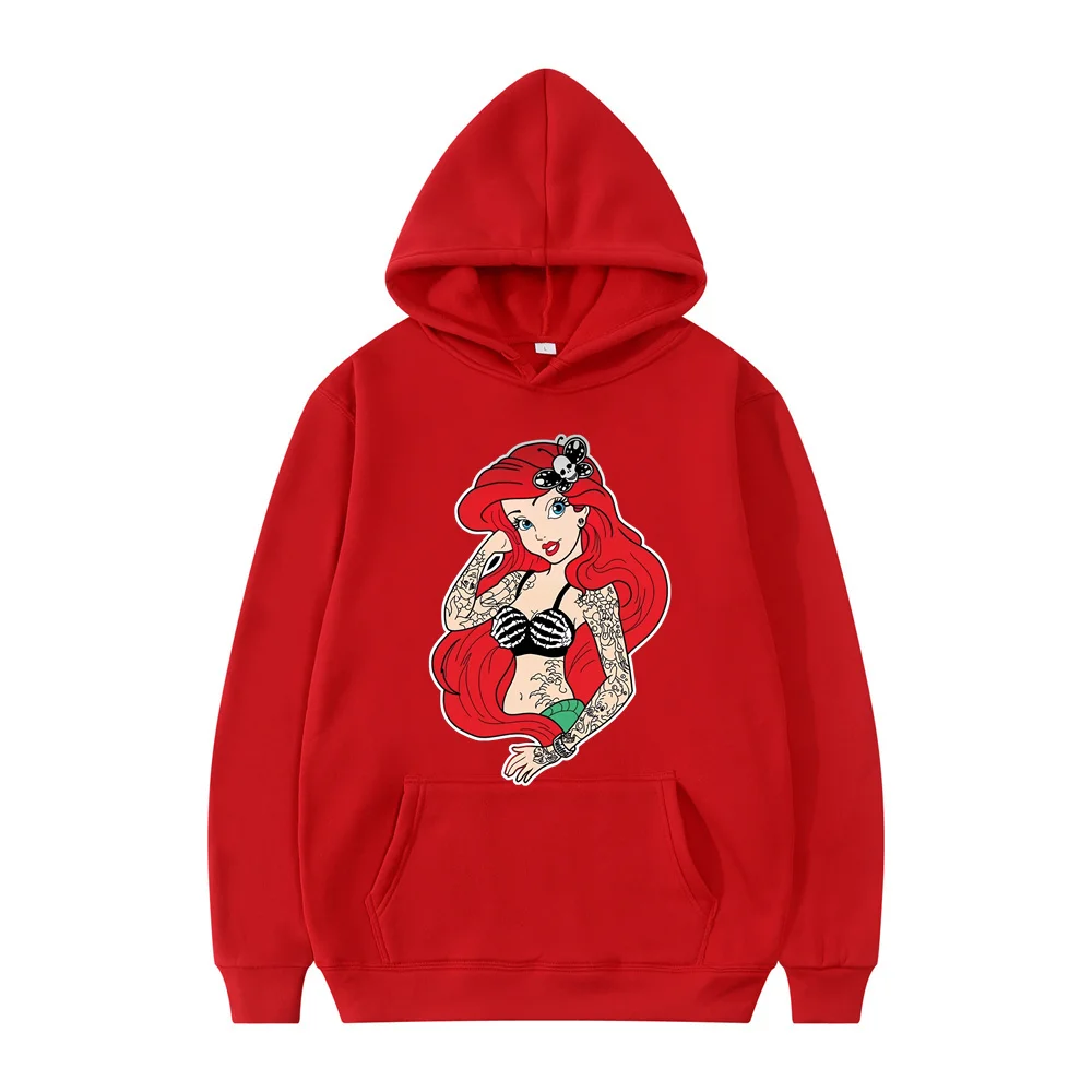 New Cartoon Anime Cute Disney Princess Hoodie Women's Loose Ins Style Hooded Jacket Hoodies Clothes Hoodies Women Anime Hoodie