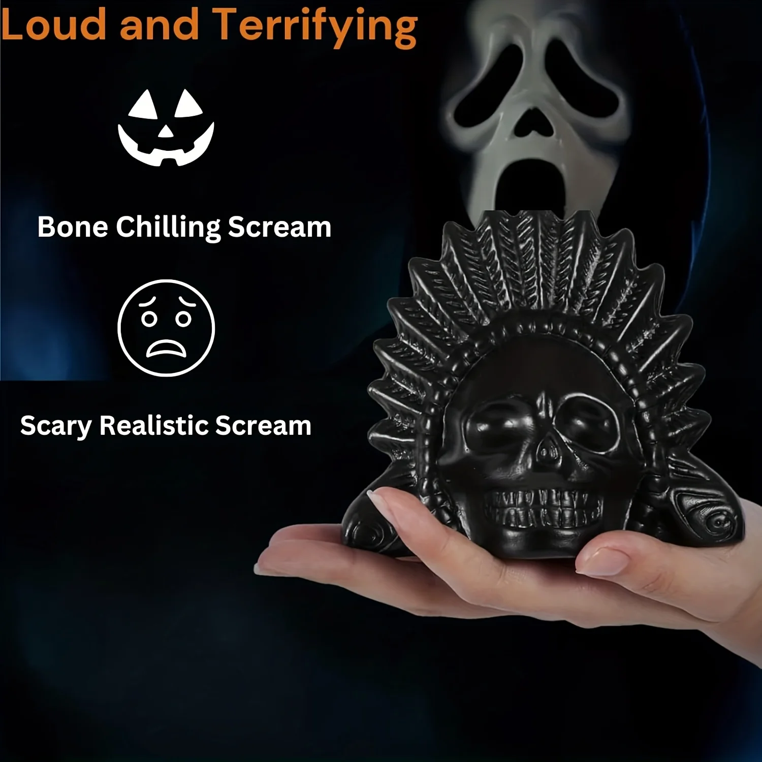 1 قطعة صفارة الموت الأزتيك |   أداة الرياح السيراميكية ذات الطراز العتيق مع لمسة نهائية من الورنيش، تصميم باللونين الأسود والبرتقالي، تتضمن حقيبة حمل