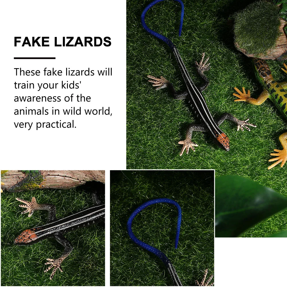 Faux lézard réaliste en plastique pour la décoration, figurine de reptile, animaux de compagnie, modèles de farce, jouets délicats