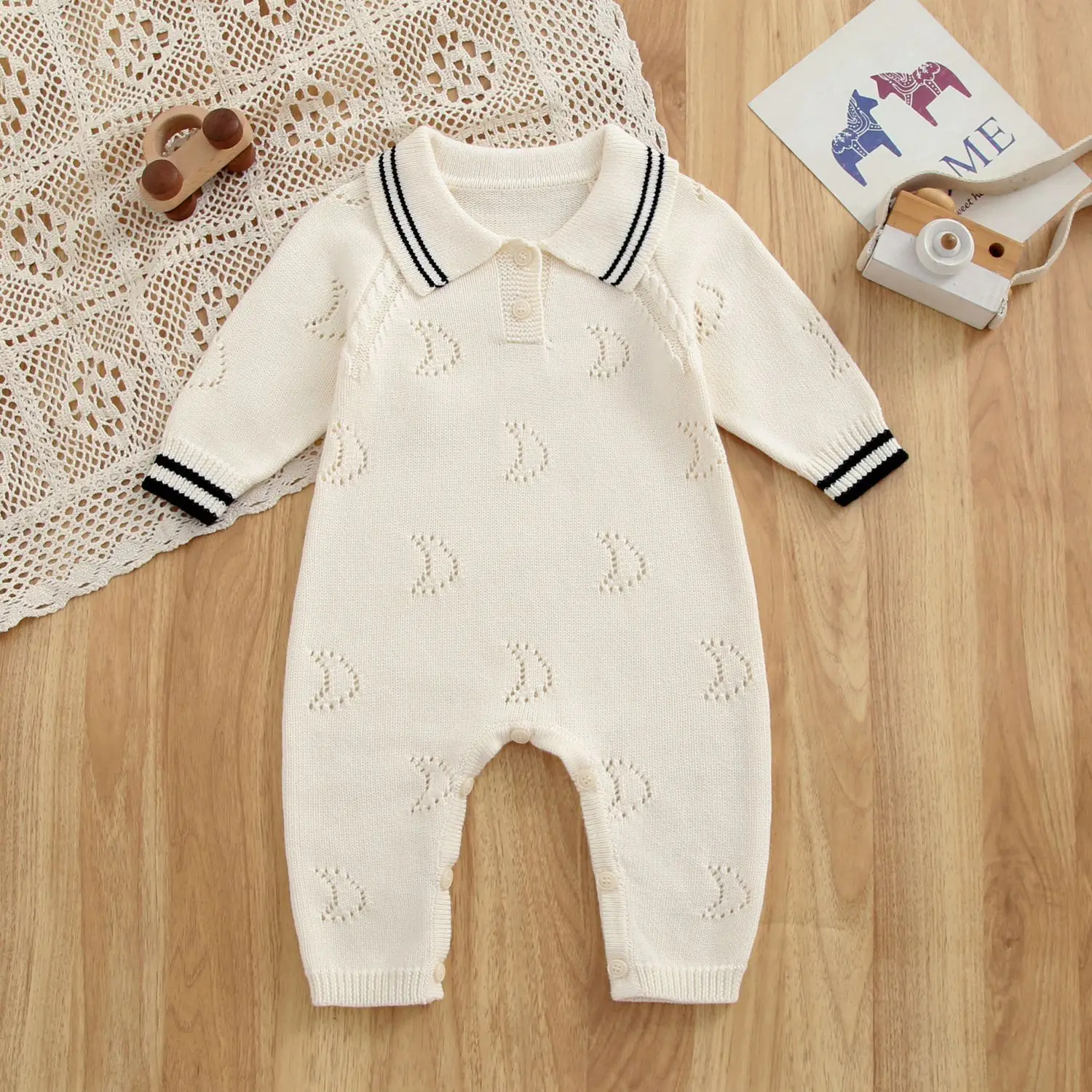0-24M Newborn Kid Baby Boy Girl Sweater Winter Clothes Knit Baby Romper Cute Sweet Jumpsuit Knitwear Outfit
