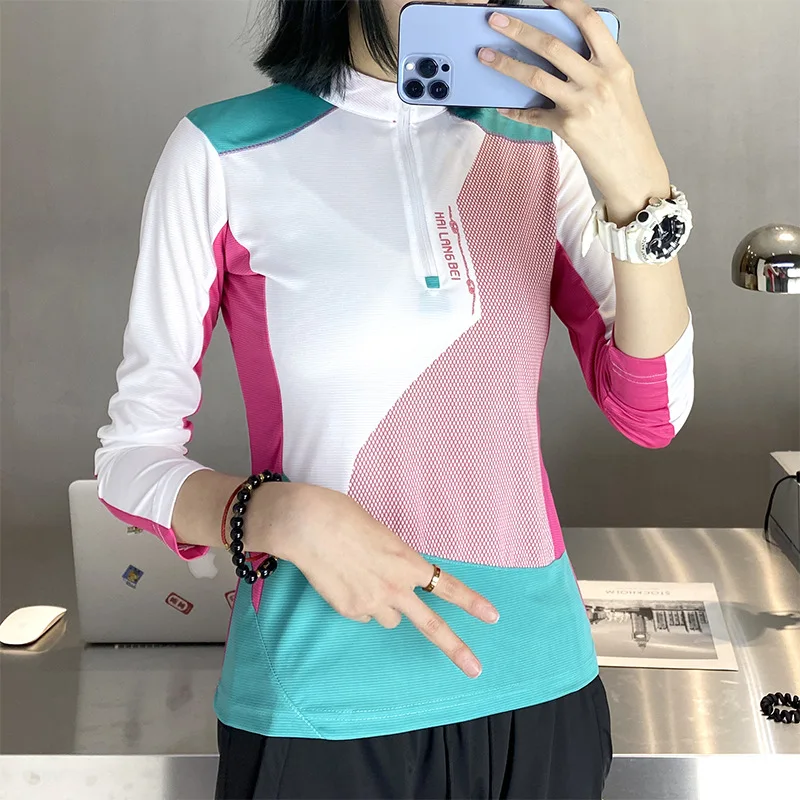 

New Hiking T-shirt Women Mountaineering T Shirt Long Sleeve Outdoor Sport Climbing Camping Trekking Shirts Outdoor Sport Clothes