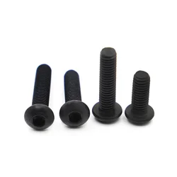 ISO7380 Round Black Grade Hex Hexagon Screw Cap Socket Button Head Allen Furniture Bolt M1.6 M2 M2.5 M3 M4 M5 M6 M8 M10 M12
