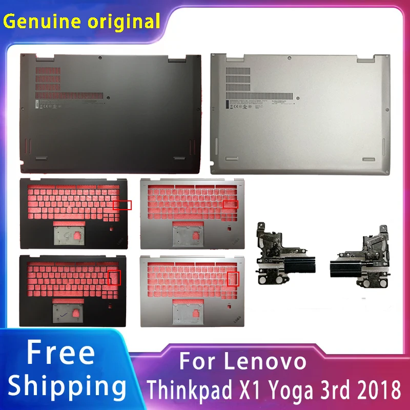 

Новинка для Lenovo ThinkPad X1 Yoga 3rd 2018; сменные аксессуары для ноутбуков, задняя крышка ЖК-дисплея/подставка для рук/нижняя часть с логотипом 01TY269 01AY938