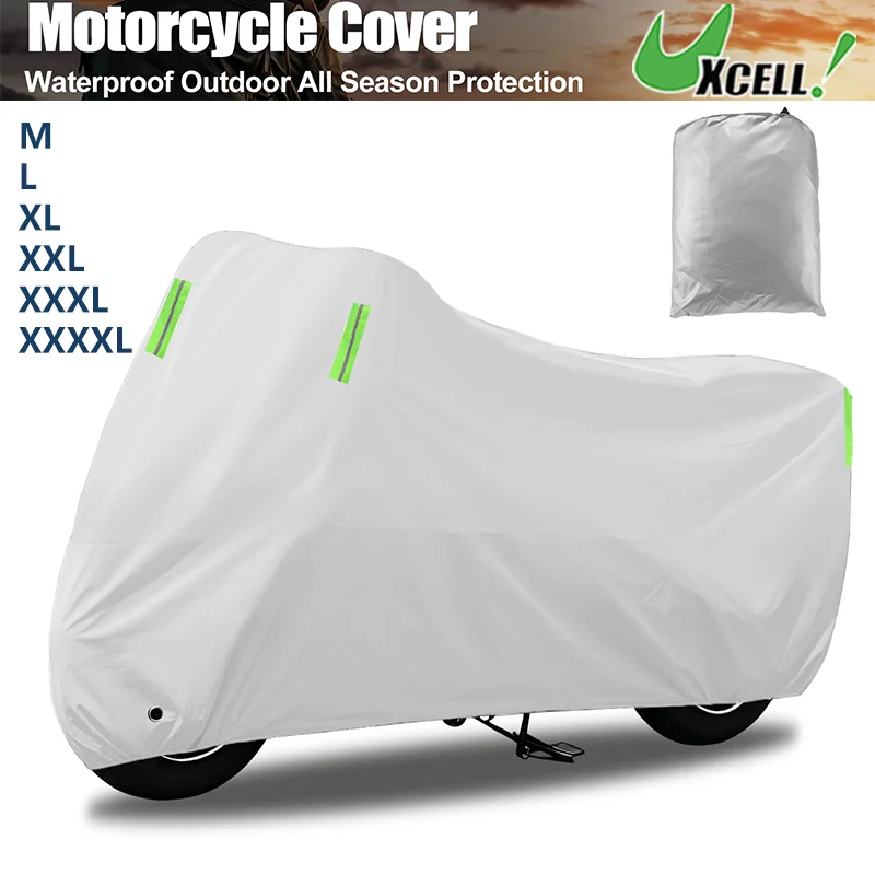 UXCELL Motorcycle Cover 200cmx90cmx100cm Outdoor Waterproof Motorbike Cover Full Cover Universal Protection Aniti-UV