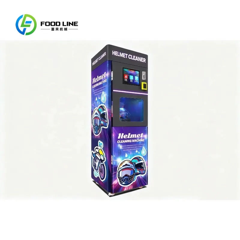Customized Automatic Helmet Cleaning Vending Machine with Flavour Single Door Vending Machine Manufacturer Commercial Use