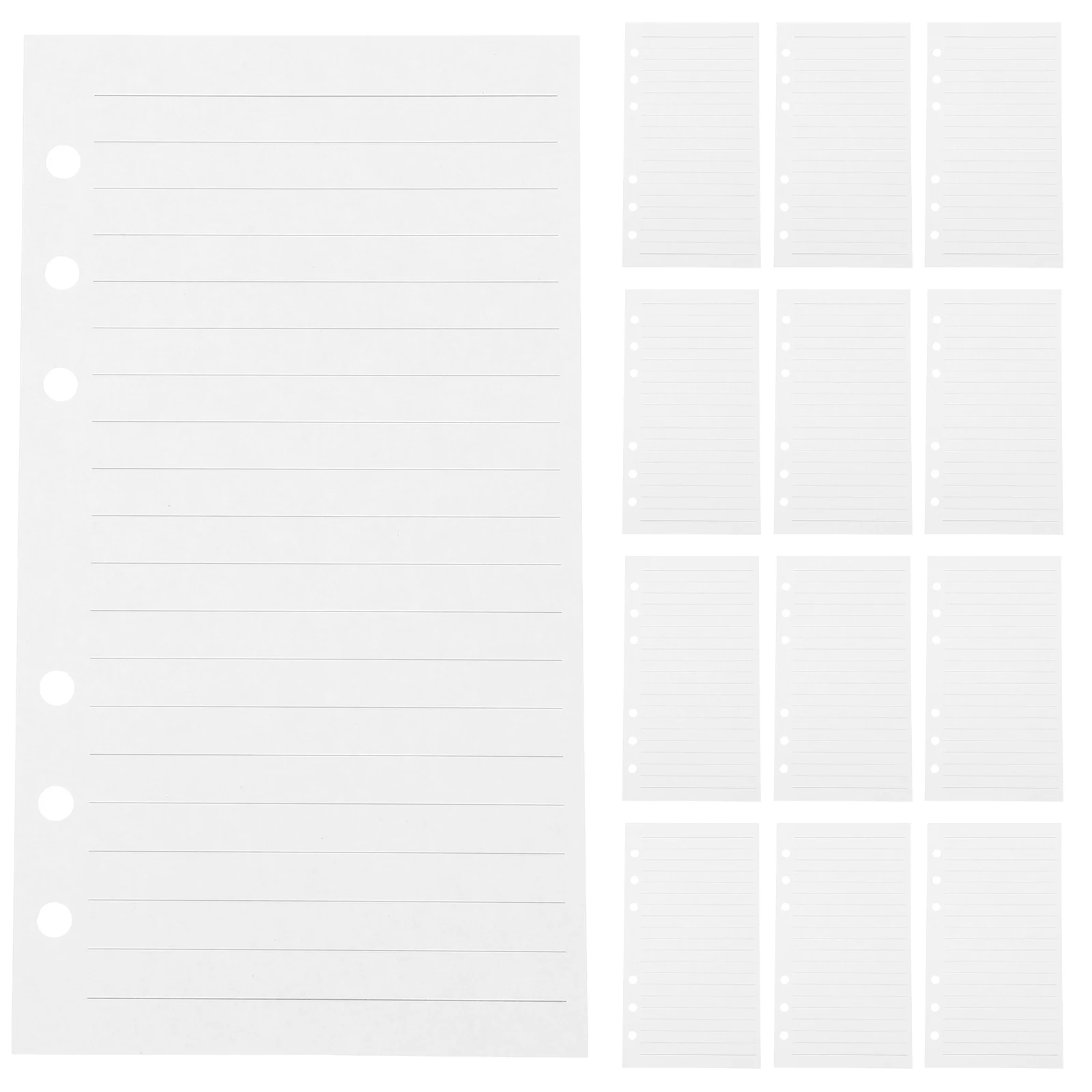 

45 Sheets Binder Loose Leaf Paper Replacement Core A6 6 Hole Ruled Notebook Refill Pads Office Grid Filler Stationery