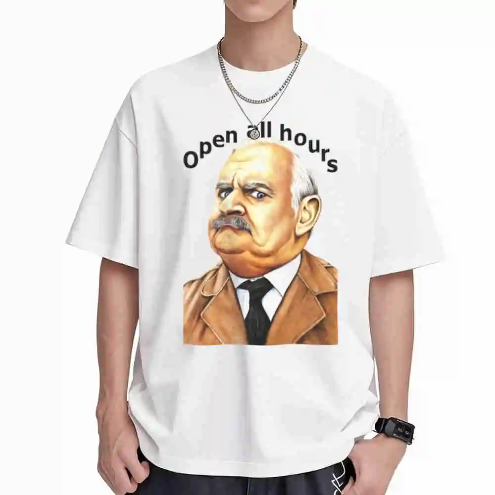 Open All Hours Ronnie Barker Arkwright Short Sleeve Tee 100% Cotton T-Shirt