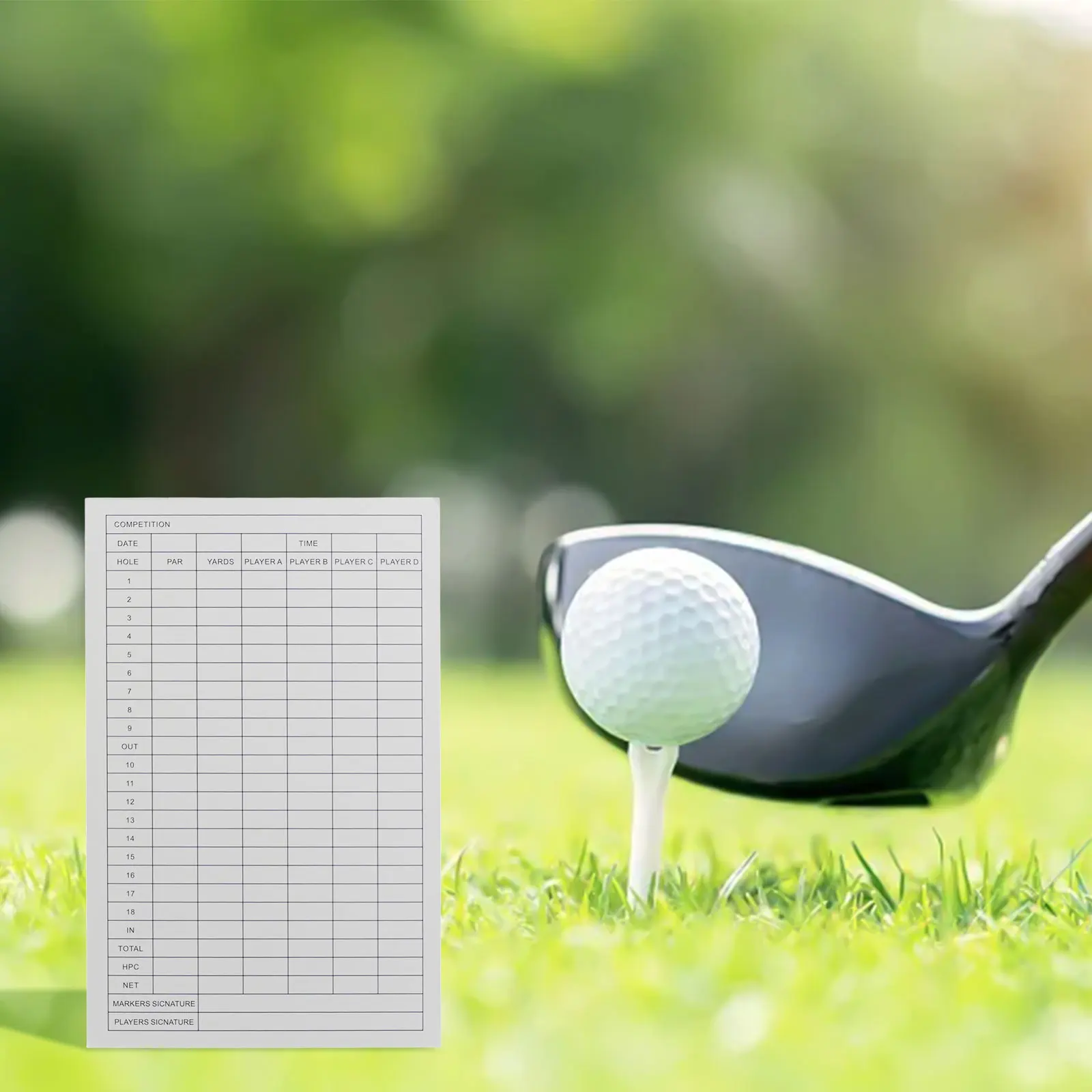 Golf Club Members Golf Accessories Golfing Activities Coated Paper Material Easy Replacement Sheets Game Record Tracking