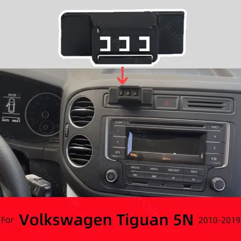 폭스 바겐 폭스 바겐 Tiguan 5N 2010-2019 2017 자동차 전화 홀더 특수 고정 브래킷베이스 15W 무선 충전 자동차 액세서리