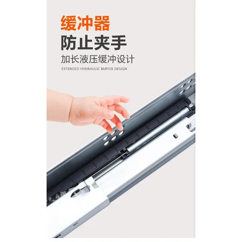 25kg Push Open Under Mount Drawer Slides – Soft Close Hidden Cabinet Slides with Rebound, 1 PairGoods in stock