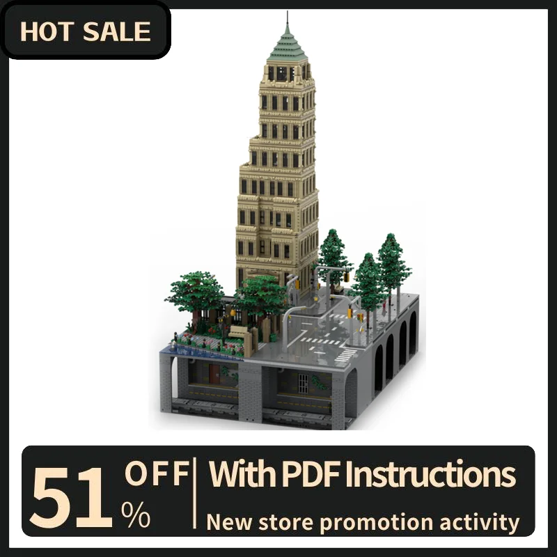 

New 14216Pcs City Hot Street View Moc Modular Newyork Metro Station Model Building Block Diy Creative Ideas Kidtoy Birthday Gift