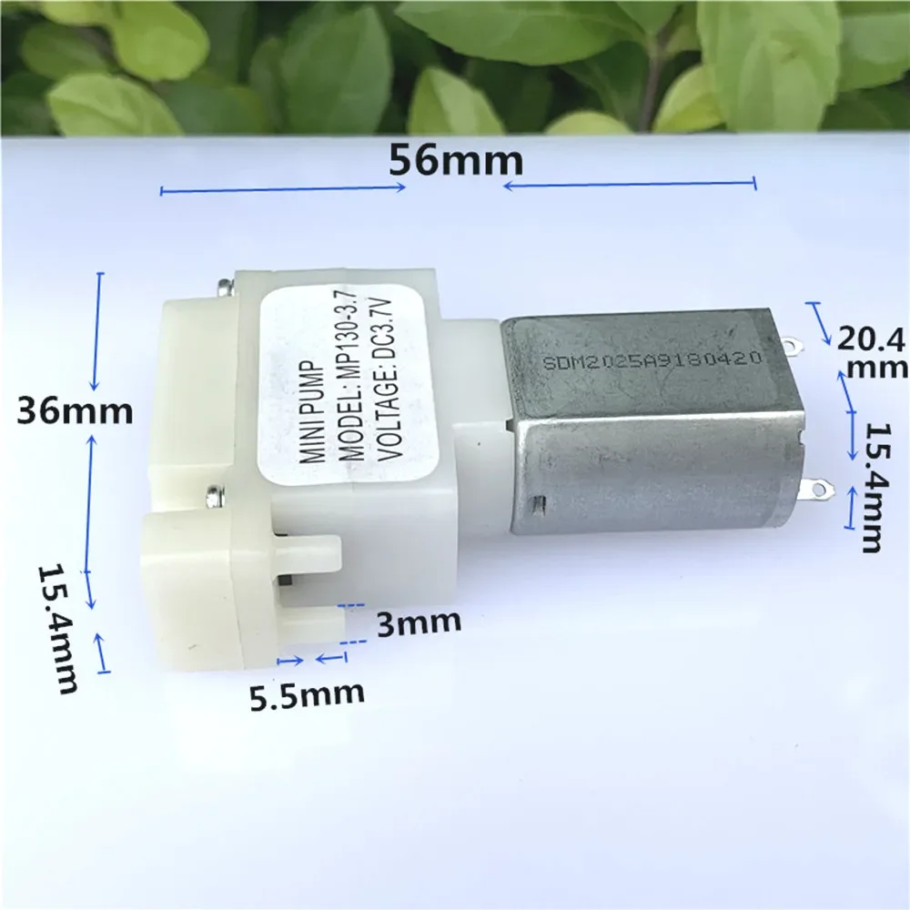 Micro Diaphragm Pump Aquarium Fish Tank Oxygen MP130 Mini Motor Double Hole Air Pump DC 3.7V 5V Vacuum Pump for Massager