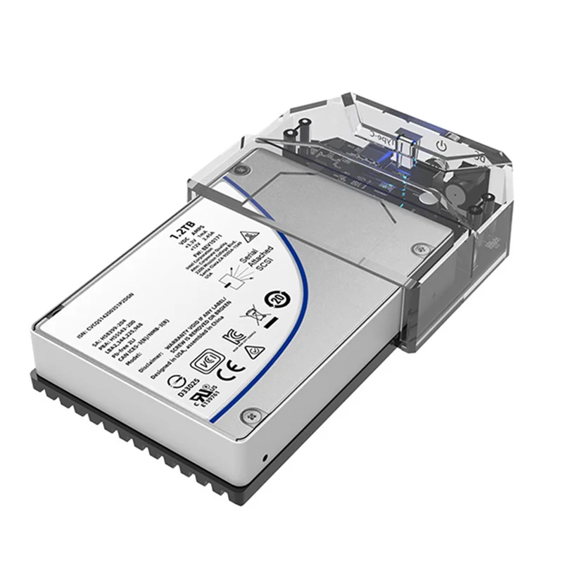 

A34M-2.5 Inch SAS External Hard Drive Enclosure For SAS SATA HDD SSD Disk Case SATA To USB 3.0 HDD Docking Station EU Plug