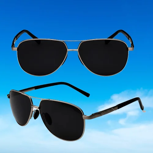 

High-end pilot Driver Sun Glasses Polarized Mirror Sunglasses Custom Made Myopia Minus Prescription Lens Men Women-1 to -6