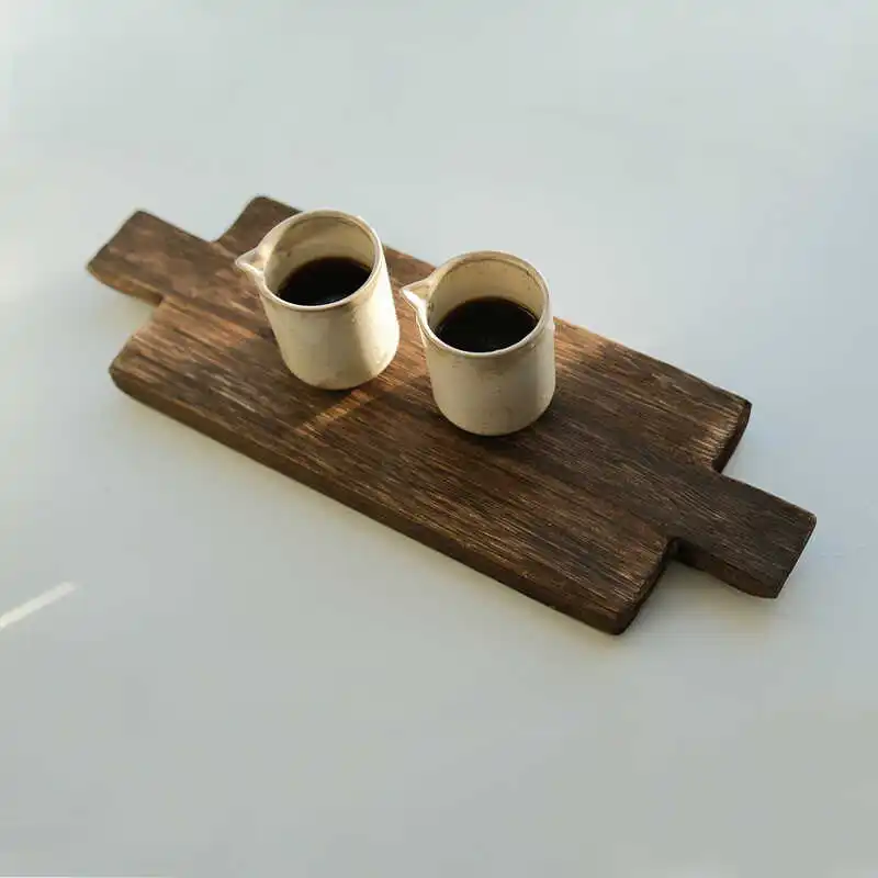 

Поднос из цельного дерева, антикварная бревенчатая бинауральная полка, высококачественная декоративная тарелка Dim Sum, ретро тарелка для стейка, подносы, декоративная тарелка для ювелирных изделий